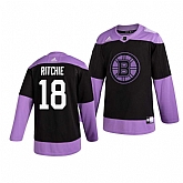 Bruins 18 Brett Ritchie Black Purple Hockey Fights Cancer Adidas Jersey Dzhi,baseball caps,new era cap wholesale,wholesale hats